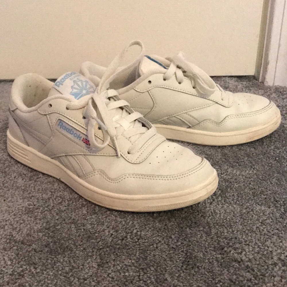 Reebok Classic white and blue sneakers